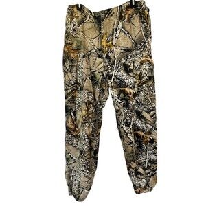 WFS Elements Camo Pants Mens Sz M Camo Belt loops Burly Camo Tan